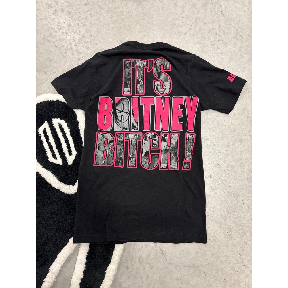 Britney Spears Blackout Graphic T-Shirt Black Pink Its Britney Tultex S